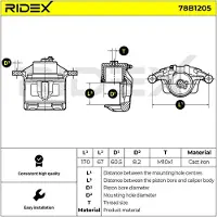 RIDEX 78B1205 Remklauw