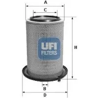 Ufi 27.186.00 Luchtfilter