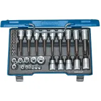 Gedore 6129440 Dopsleutel-bitinzetset Inch 1/4 (6,3 mm), 1/2 (12,5 mm) 34-delig