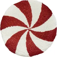 Beliani SWIRL CANDY - Sierkussen set van 2 - Rood/Wit - 40 cm - Polyester