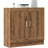 vidaXL Boekenkast 82,5x30,5x80 cm bewerkt hout artisanaal eikenkleurig