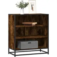 vidaXL Dressoir 68x35x76 cm bewerkt hout en metaal gerookt eiken