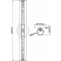 HINKLEY LED Badkamerarmatuur Facet | 12W 3000K 2160Lm 830 | IP44 | Polished Chrome