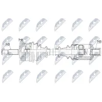 NTY NPW-RE-111 Aandrijfas