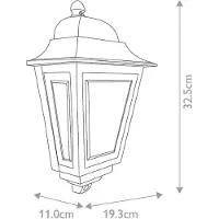 Elstead Lighting LED Wand Buitenlamp Deco Lane | 1X E27 Max 60W | IP44 | Dimbaar | Bronze