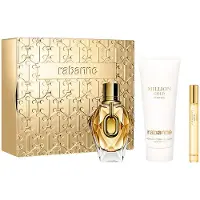 Paco Rabanne MILLION GOLD FOR HER Set 3 pcs Eau de Parfum spray 90 ml + Body lotion 100 ml + Eau de Parfum spray 10 ml