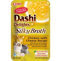 Ciao 12x Dashi Delights Silky Broth Kattenvoer Nat Chicken & Cheese 40 Gr