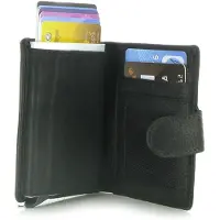 Amigo Portemonnees 7833 Zwart Leer Pasjeshouders | Maat 1