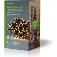 Nedis Kerstverlichting | Koord | 192 LED's | Warm Wit | 14.40 m | Licht effecten: 7 | Binnen & Buiten | Batterij Gevoed