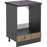 Vicco R-Line Ovenombouwkast – 60 cm, WB Antraciet Artisanaal eiken
