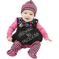 Smiffys - Witch Baby Brewing In Process Kinder Kostuum - Kids tm 1 jaar - Roze