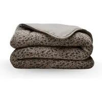 Zelesta Teddybed Panter Taupe 200x200 - Teddy Dekbedovertrek - Fluffy Dekbedovertrek - Wasbaar dekbed - Dekbed zonder overtrek