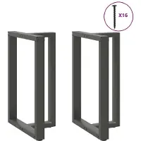vidaXL Bartafelpoten 2 st T-vormig 60x35x(90-91) cm staal antraciet