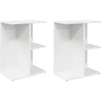 vidaXL Nachtkastjes 2 st 46,5x29x61 cm bewerkt hout wit