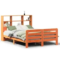 vidaXL Bedframe zonder matras massief grenenhout wasbruin 140x200 cm