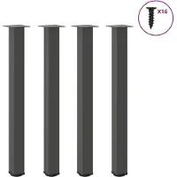 vidaXL Bartafelpoten 4 st 100-102 cm staal antraciet