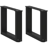 vidaXL Salontafelpoten 2 st U-vormig 40x(30-31) cm staal zwart