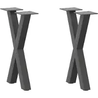 vidaXL Salontafelpoten 2 st X-vormig 28x(42-43) cm staal antraciet