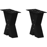 vidaXL Salontafelpoten 2 st X-vormig 30x(30-31) cm staal zwart