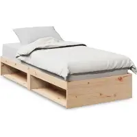 vidaXL Slaapbank zonder matras 90x200 cm massief grenenhout
