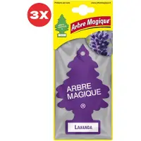 ARBRE MAGIQUE 3 stuks Lavendel Geurboom luchtverfrisser voor in de auto Lavanda – Car Parfum – Geurboompje – Geurbooster – Wonderboom – Geurverfrisser – Nieuwe Auto – Autogeur – Autoparfum – Geurblad