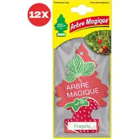 ARBRE MAGIQUE 12 stuks Aardbei Geurboom luchtverfrisser voor in de auto Fragola – Car Parfum – Geurboompje – Geurbooster – Wonderboom – Geurverfrisser – Nieuwe Auto – Autogeur – Autoparfum – Geurblad