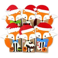 Papierdrachen Cadeauverpakking - Adventskalender 24 zakjes - Vosjes