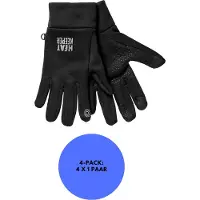 Heat Keeper Heatkeeper - Thermo sporthandschoenen unisex - S/M - Zwart - 4-Paar - Sporthandschoenen heren