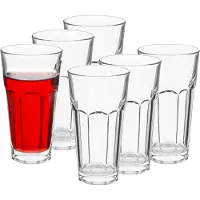 Alessandro Drinkglazen Casablanca Crystal - 6x stuks - glas - 365 ml - H9 cm - waterglazen - Frisdrank - Sapglazen