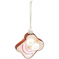 House Vitamin Xmas hanger egg sandwich glass 6,5x6,5x2,5cm