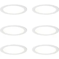 QAZQA Set van 6 inbouwspots wit 14,5cm incl. LED instelbaar in kelvin met dipswitch - Stephanie