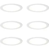 QAZQA Set van 6 inbouwspots wit 17cm incl. verstelbare LED Kelvin - Stephanie