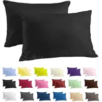 Zavelo Katoen Kussenslopen Basics Zwart (set van 2)-60 x 70 cm (standaard)