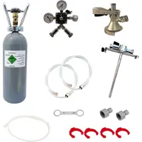 Ich-zapfe Accessoirepakket voor biertap Kontakt 2-kraans - met Fustkoppeling Type A, 5L Adapter en 2 kg CO2-fles