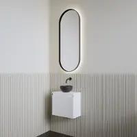Boss & Wessing Fonteinset | bws leto | glans wit | waskom mat zwart