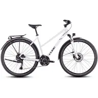 Cube Nature Pro Allroad Trapeze Hybride Fiets Shimano Cues 10S 700 mm Katoen Wit Grijs 2025