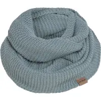 Knit Factory Jamie Gebreide Colsjaal - Ronde Sjaal - Nekwarmer - Wollen Sjaal - Groene colsjaal - Dames sjaal - Heren sjaal - Unisex - Stone Green - One Size