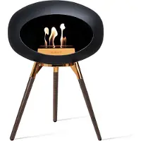 Le Feu Bio Ethanol Haardvuur - Black Ground Wood Low Smoked Oak Gold