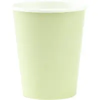 Givi Italia Feestbekers met hoesjes - 8x - mintgroen - papier - 250ml - kinderfeestje - biologisch afbreekbaar