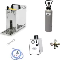Ich-zapfe Complete Set - Biertap PYGMY 25, 1-kraans, 35 liter/uur - met Luchtcompressor, zonder Fustkoppeling - Droogkoeler, Thuistap, Bierkoeler