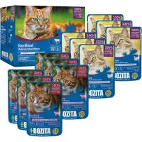 Bozita Indoor & Sterilised vlees stukjes in gelei multipack natvoer kat 12 x 85 g