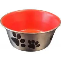 Nobleza Voerbak Kat en Hond - Drinkbak - RVS - 275 ml - 9 cm - Rood