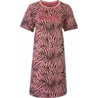Irresistible Dames Nachthemd - Katoen - Zebra Print - Rose - Maat XL