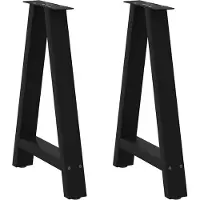 vidaXL Eettafelpoten 2 st A-vormig 50x(72-73) cm staal zwart
