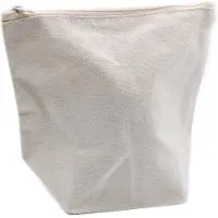 WGifts Toilettas van Natuurlijk Katoen - Beige - 285ml - 18cm x 20cm x 10cm