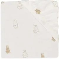 Jollein x Nijntje - Hoeslaken Jersey 60x120cm - Wieg, Ledikant, Babybed - Happy Miffy - Nougat