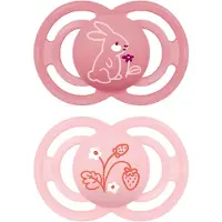 Mam Perfect Fopspeen Silicone Pink 6-16 2 St Fopspeen