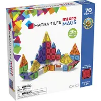 Magna-Tiles Magneetset - 70 Onderdelen - MicroMAGS - - OneSize - Magnetisch speelgoed