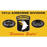 Fostex vlag Airborne 101e division geel