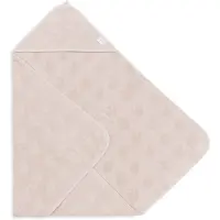 Jollein x Nijntje - Badcape Badstof 75x75cm - Baby Handdoek met Badcape, Omslagdoek, Badponcho Miffy Jacquard - Nougat